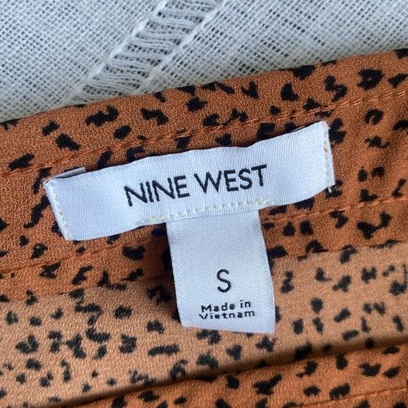 Nine West brown and black animal print midi skirt. - Picture 5 of 13